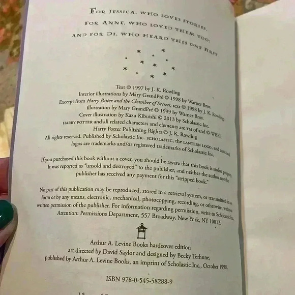 ⚡️ Unique Cover! 2013 scholastic paperback Harry Potter and the Sorcerer’s Stone - Picture 9 of 13